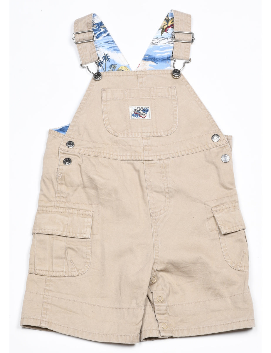 Plc Island Beige Dungarees - 2 YEARS