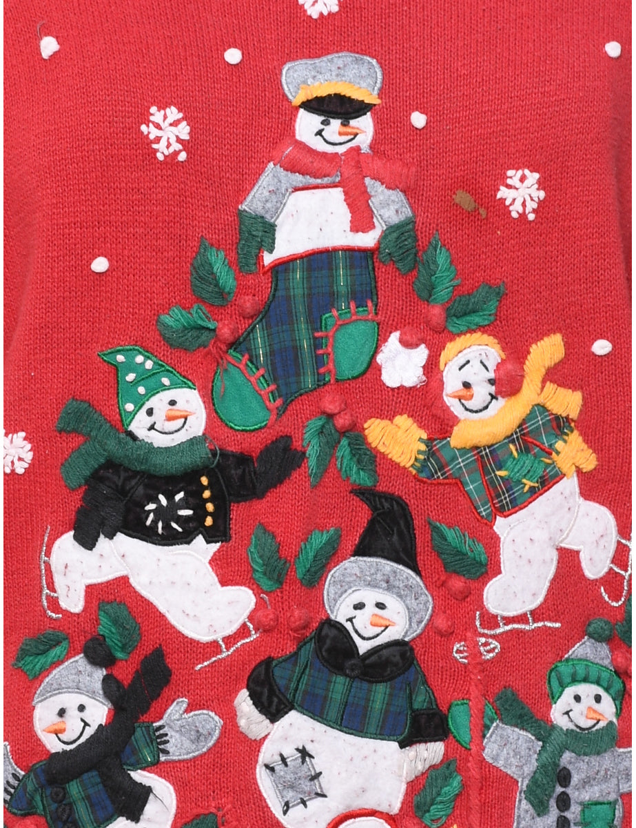 Snowman Christmas Jumper - M