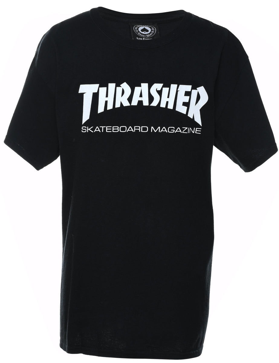 Thrasher Black & White Printed T-shirt - L