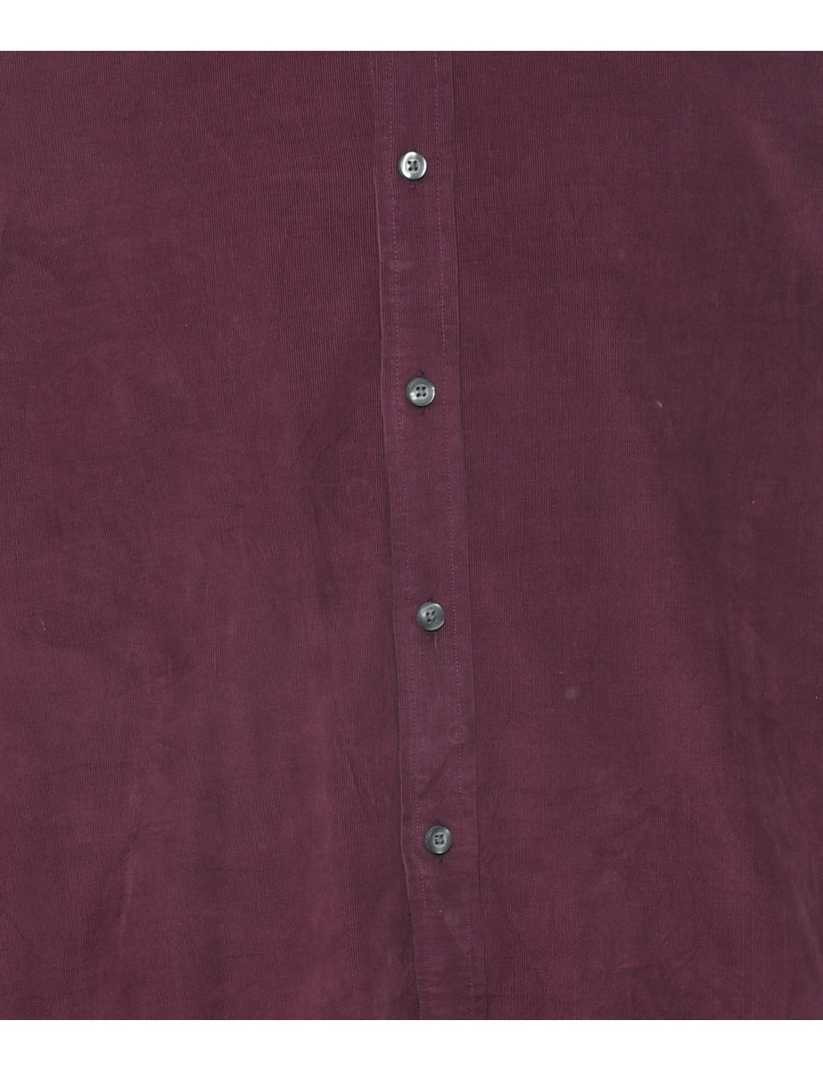 Corduroy Maroon Shirt - L