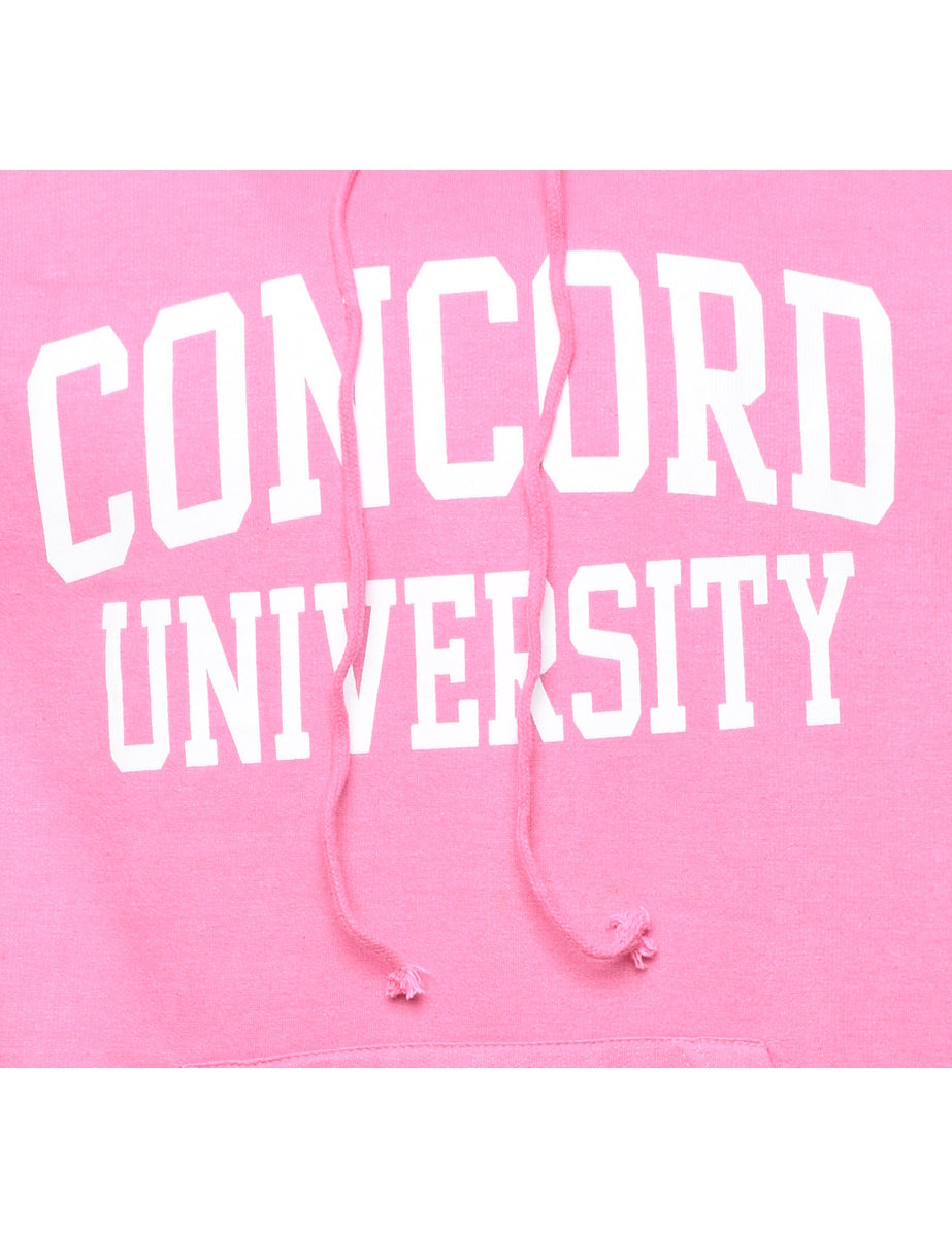 Concord University Pink & White Printed Hoodie - M