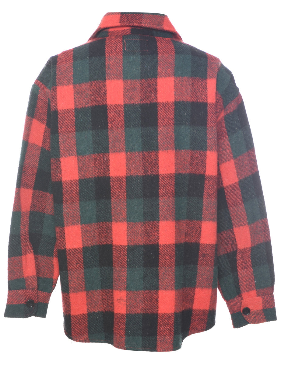Long Sleeved Checked Shirt - L