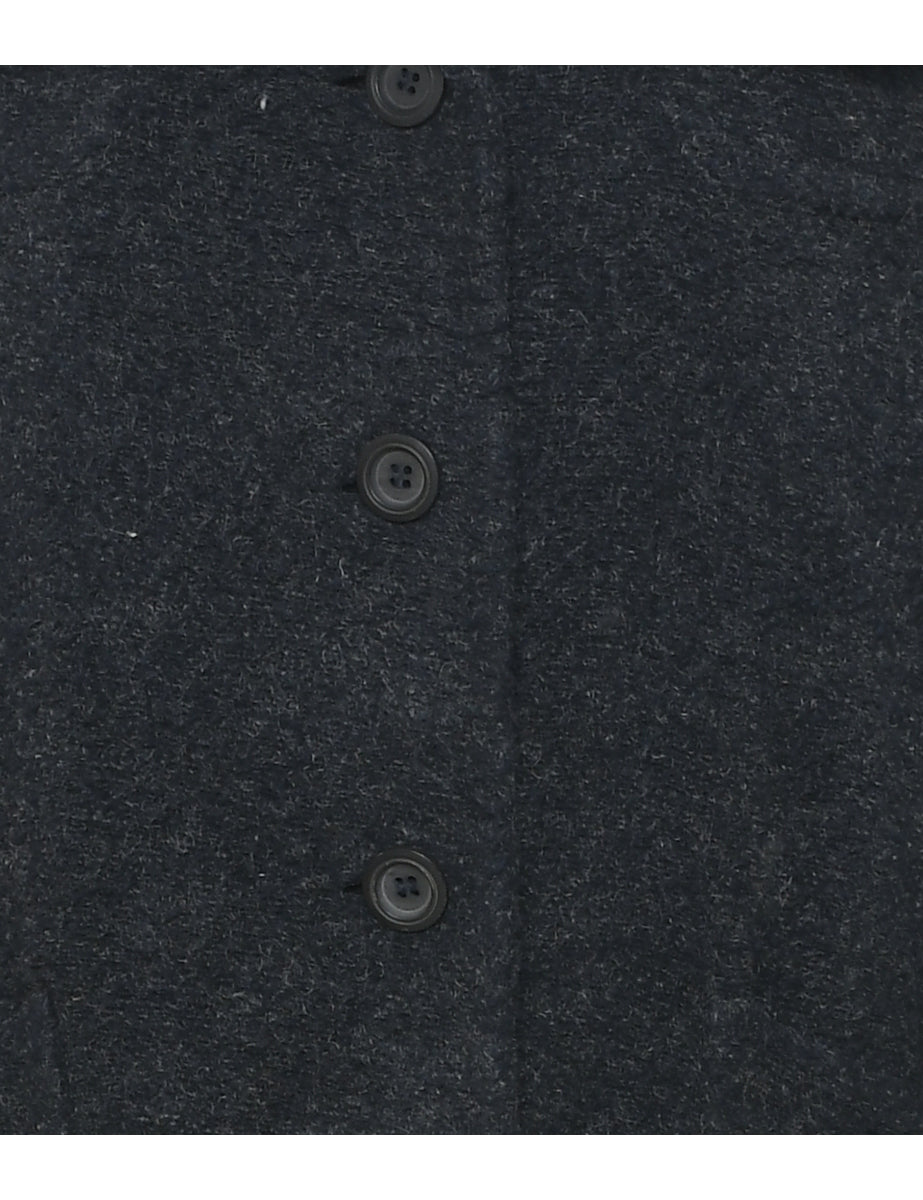 Dark Grey Wool Coat - L