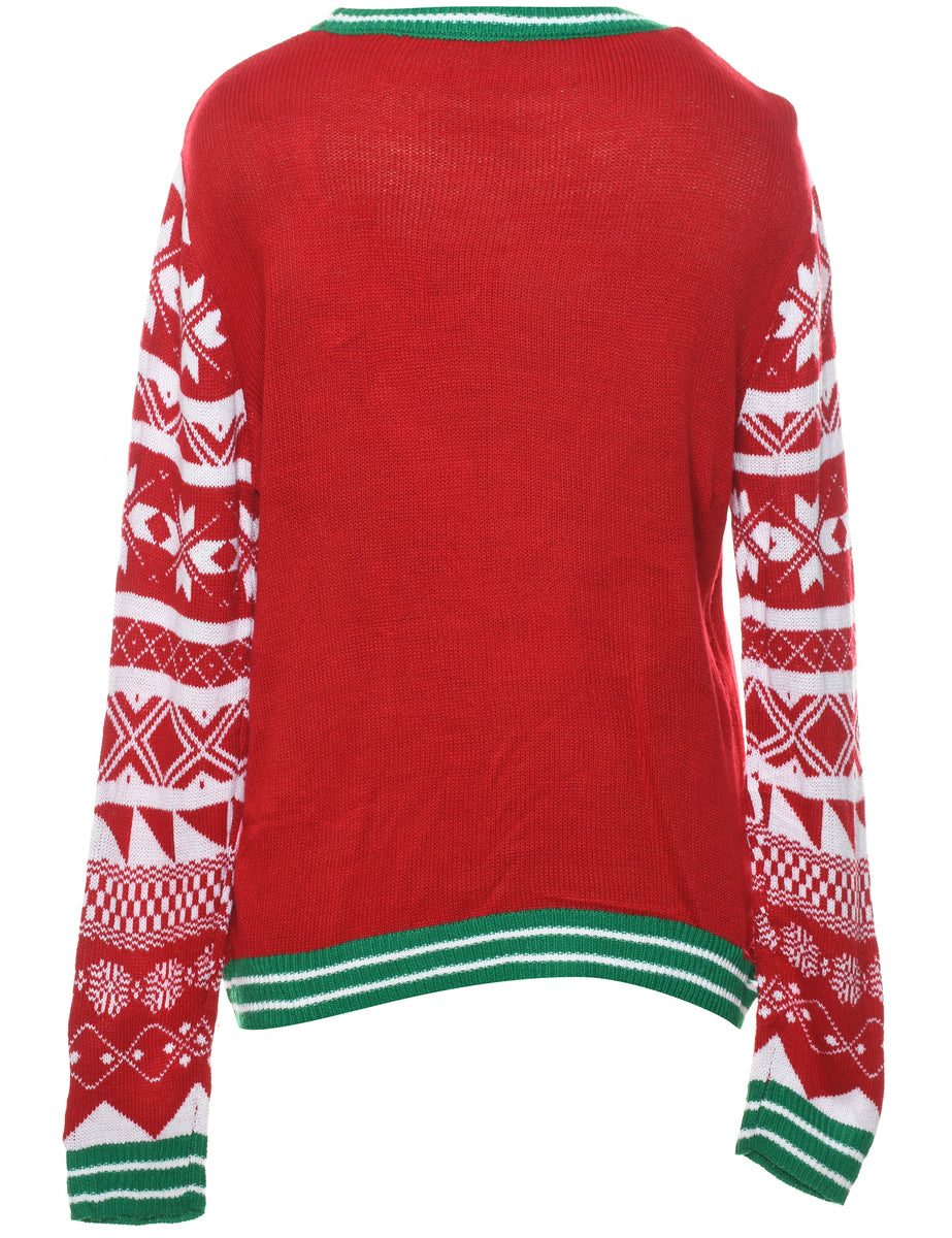 Reindeer Christmas Jumper - L