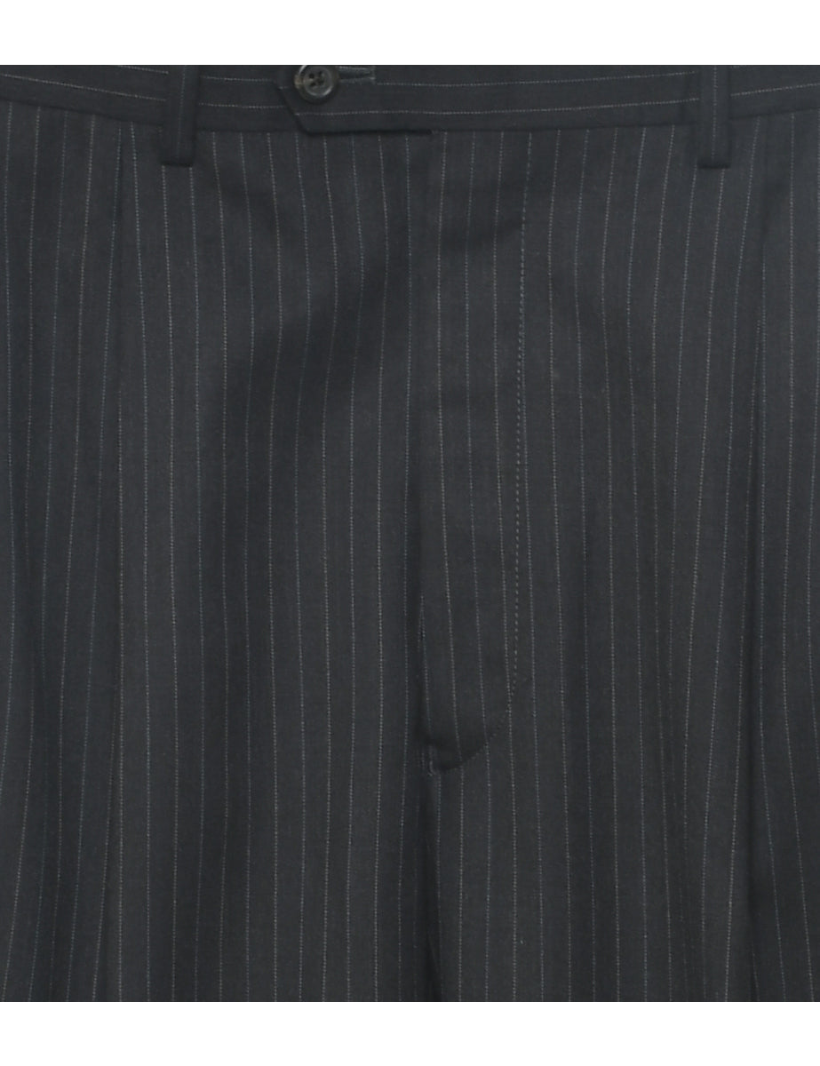 Wool Chaps Pinstriped Trousers - W34 L32