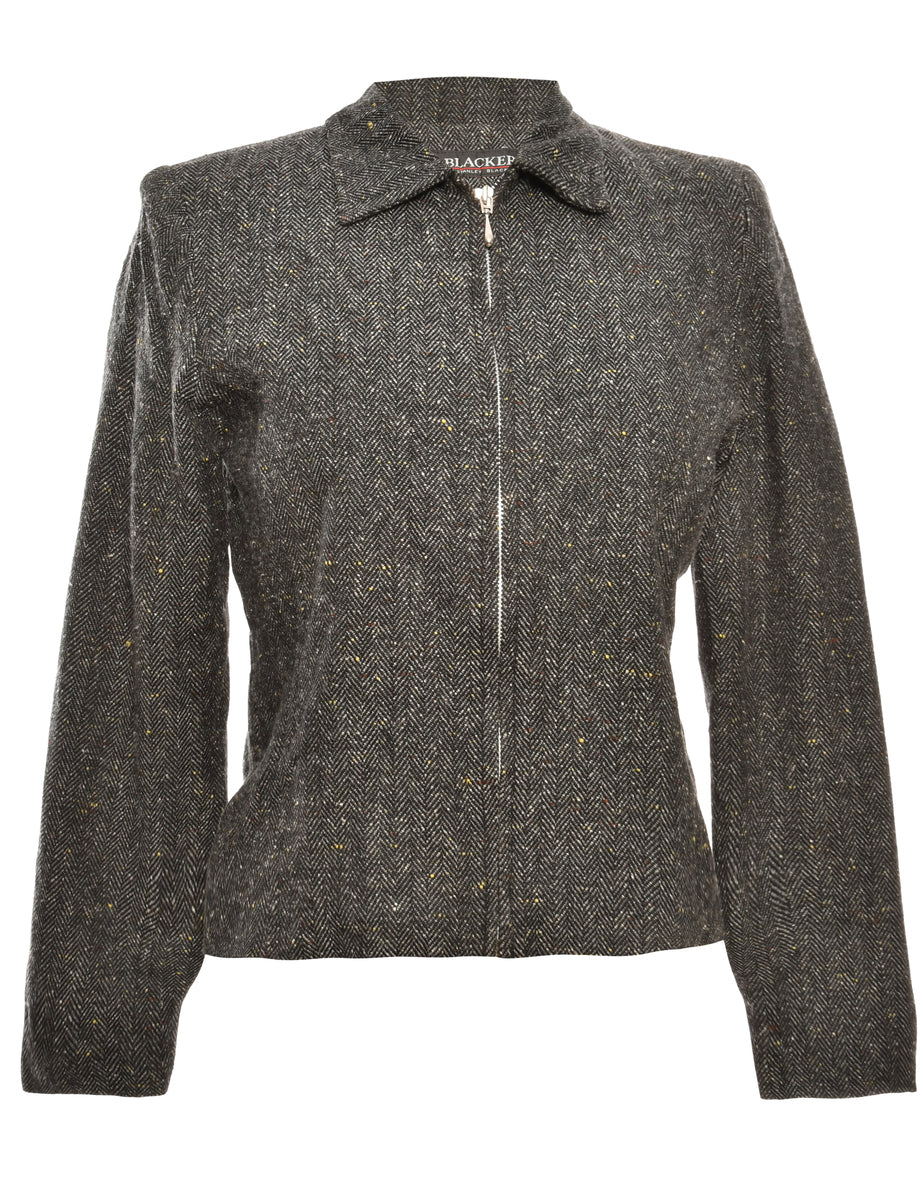 Herringbone Tweed Jacket - M