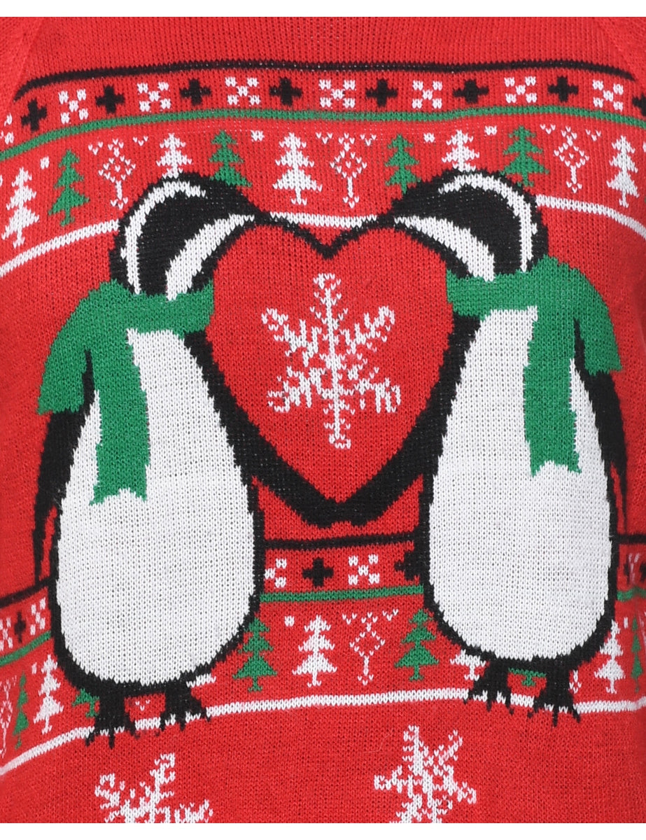 Red Christmas Jumper - M