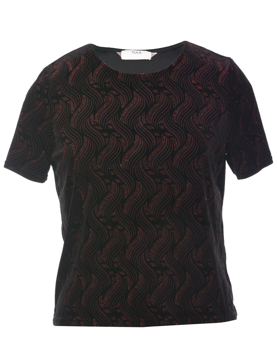 Metallic Evening Top - L