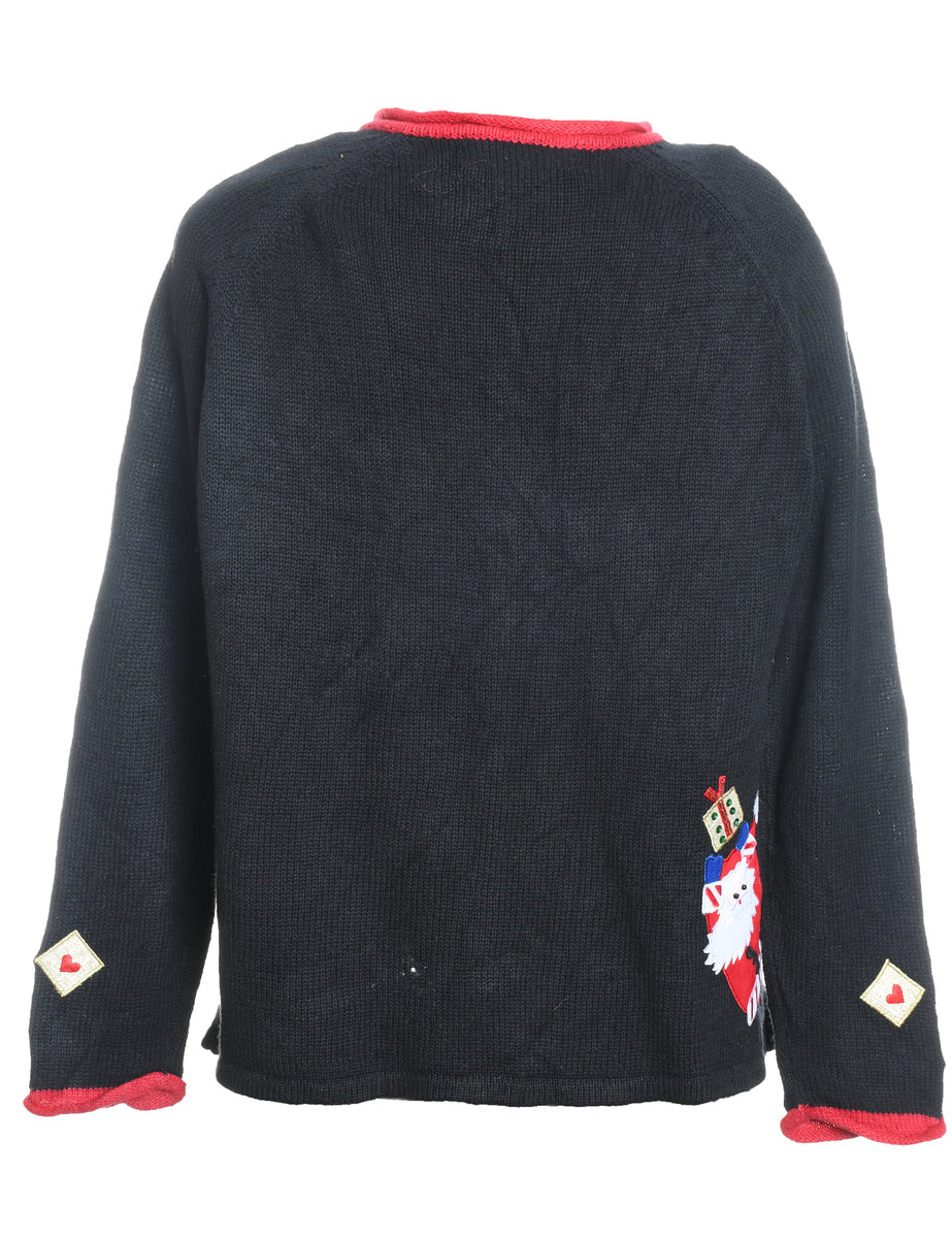 Santa Claus Christmas Cardigan - S
