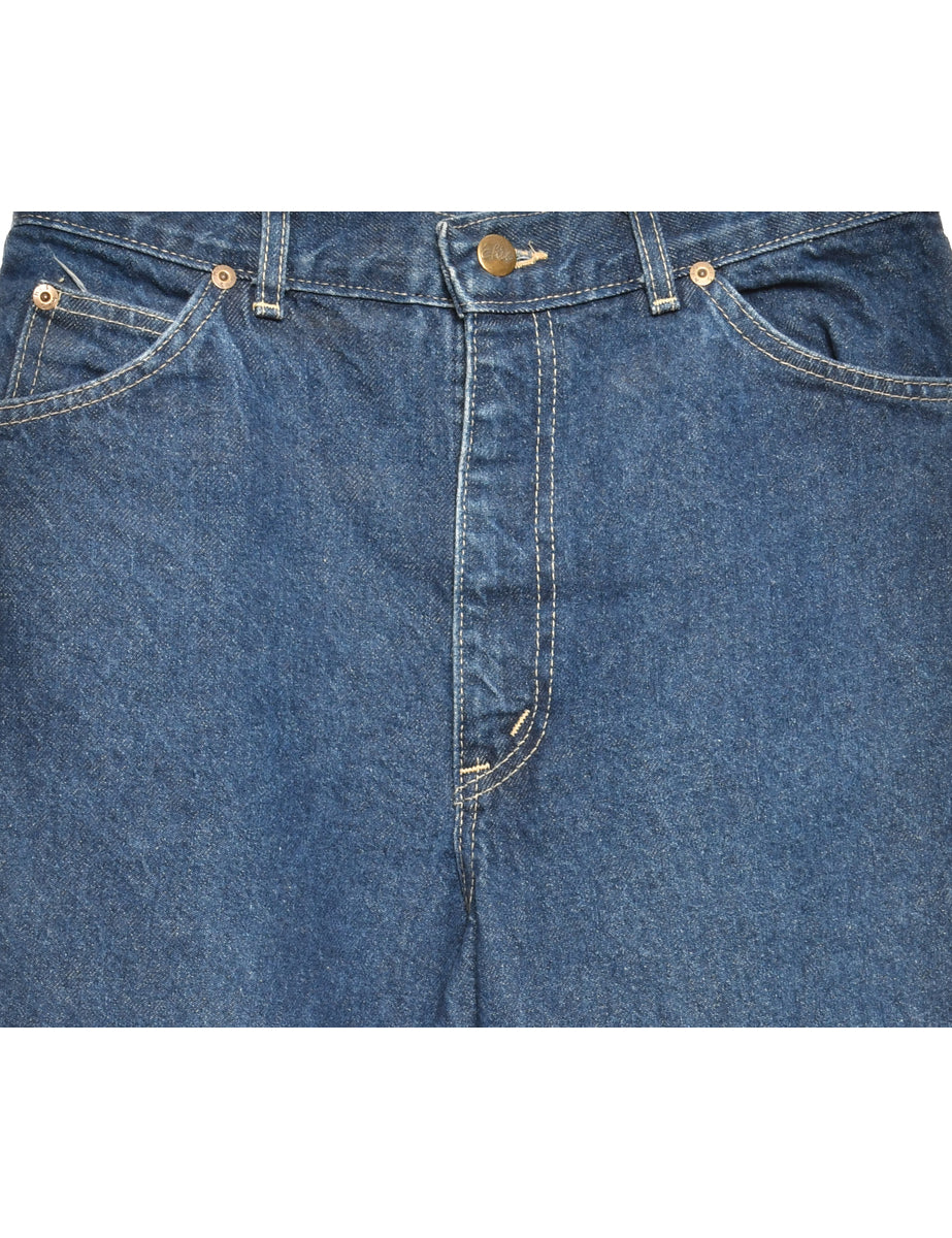 Zip Front Indigo Straight Fit Jeans - W28 L32