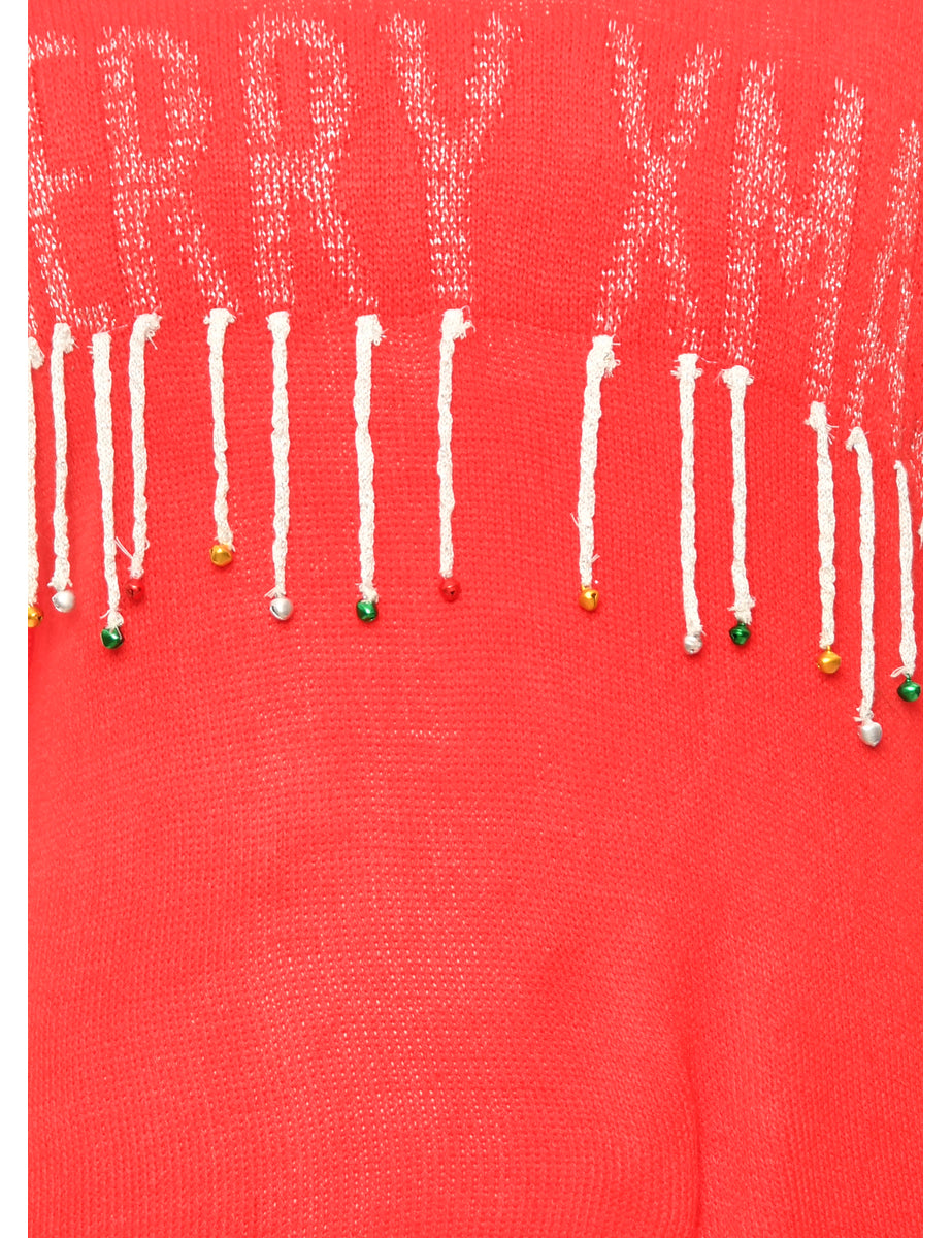 Red  Classic Christmas Jumper - L