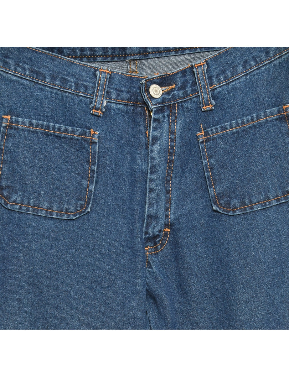 High Waist Indigo Straight Fit Jeans - W30 L33