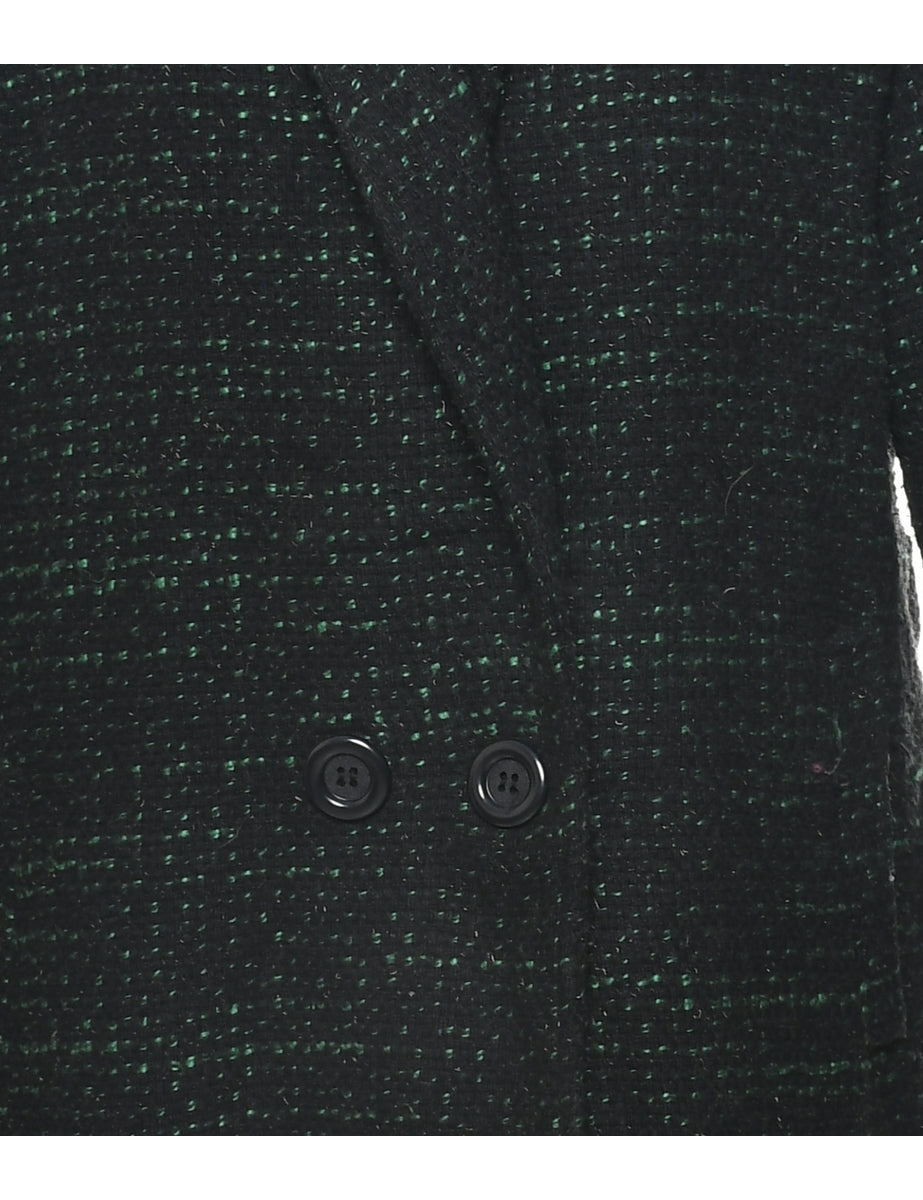 Black Wool Coat - L