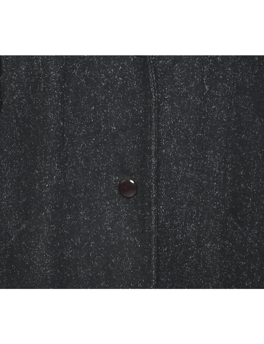 Black Wool Coat - M