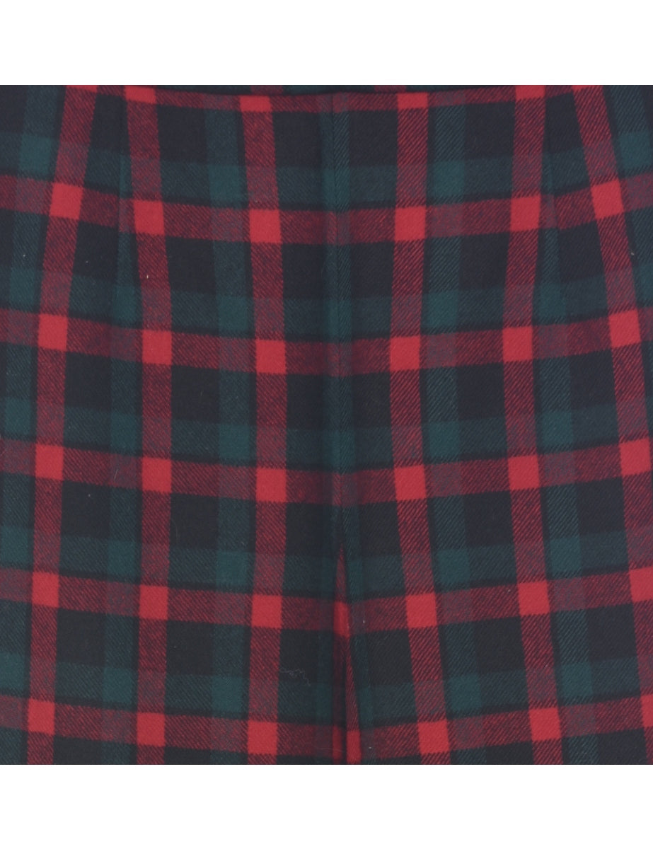 Wool Pendleton Checked Pattern Trousers - W30 L29