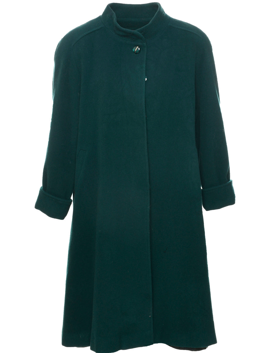 Single Breasted Wool Coat - XL