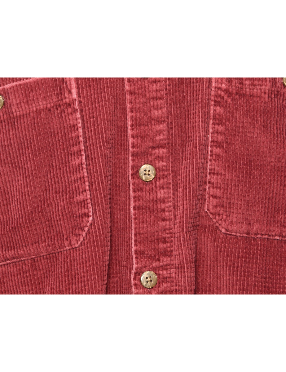 Maroon Corduroy Shirt - L