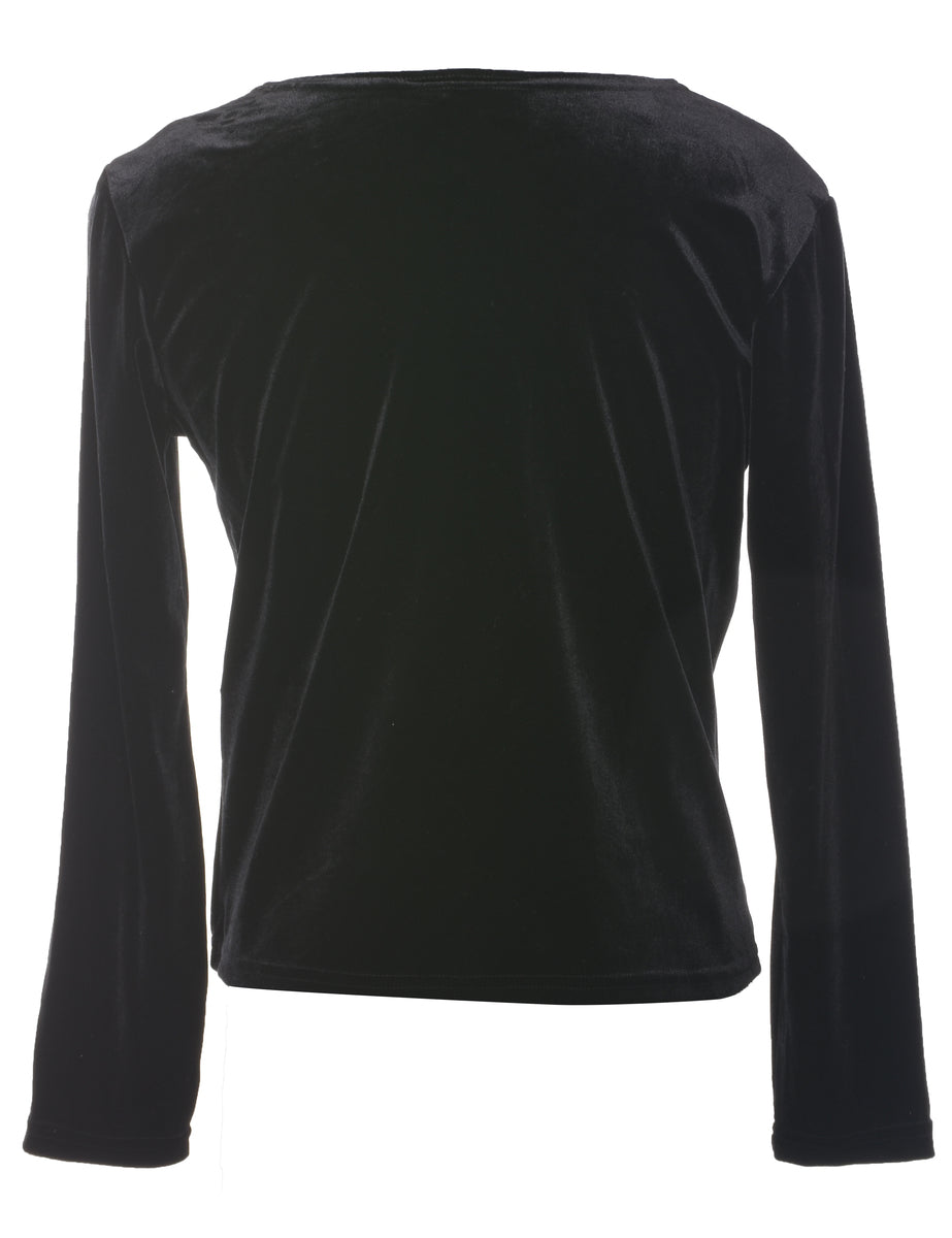 Velvet Fabric Y2K Evening Top - M