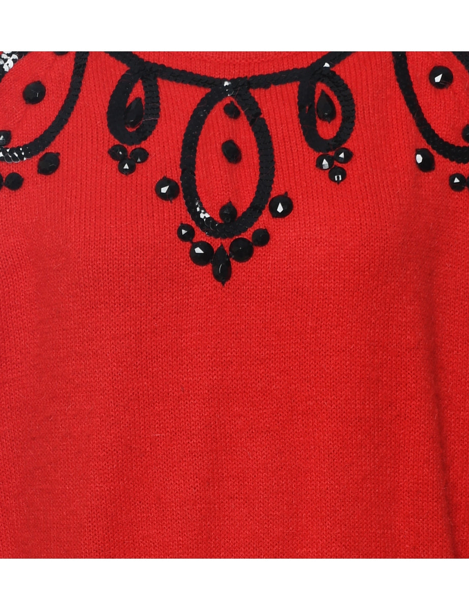 Liz Claiborne Sequined Jumper - L