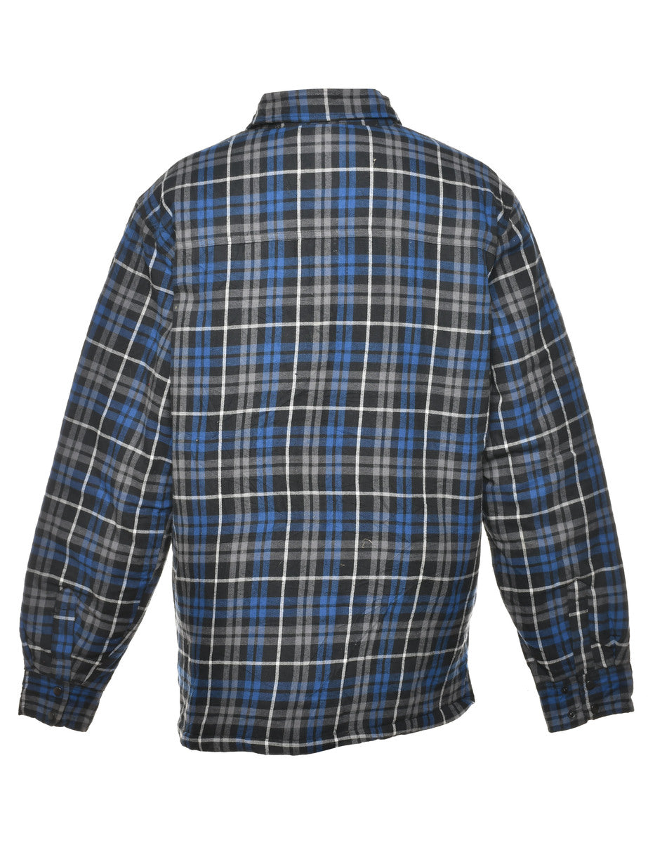 Classic Checked Navy & Black Shirt - L