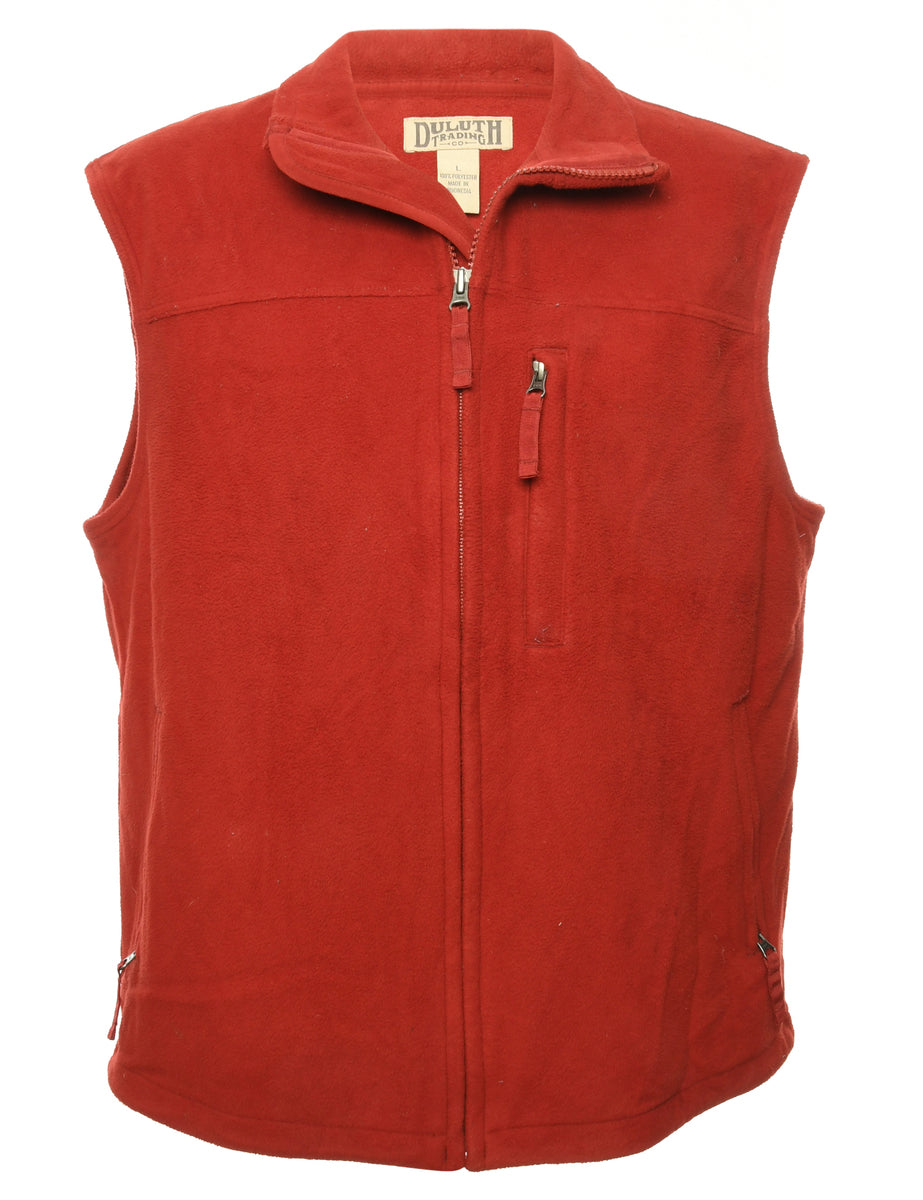 Red Fleece Vest - L