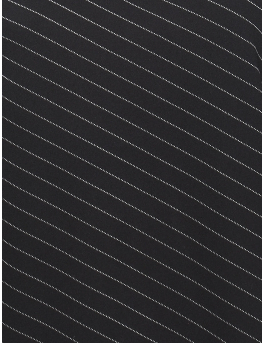Van Heusen Black V-Neck Striped Top - L