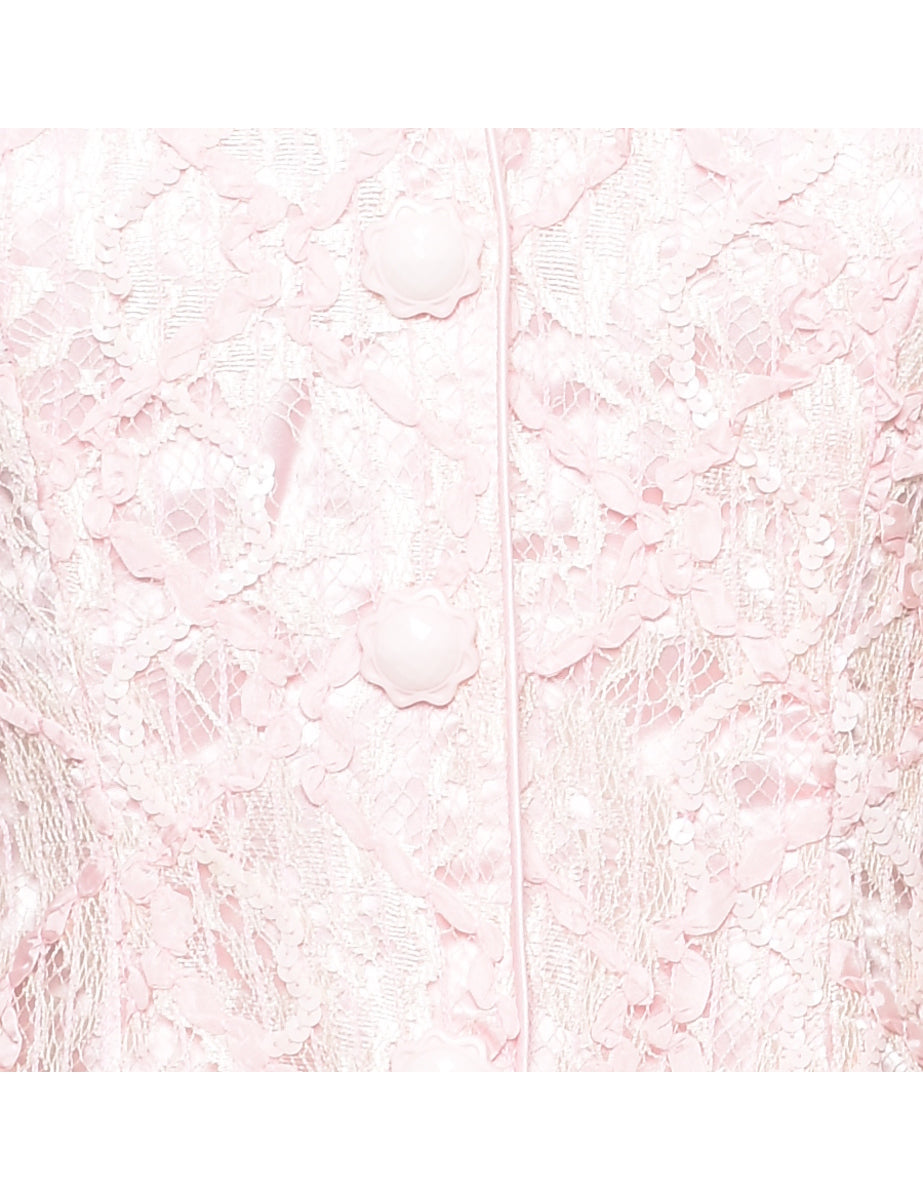 Sequined Evening Jacket - S