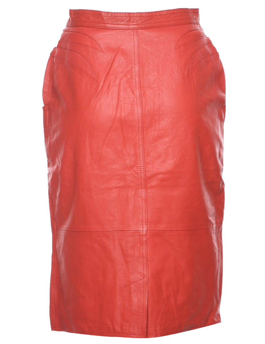 Leather Pencil Skirt - XS
