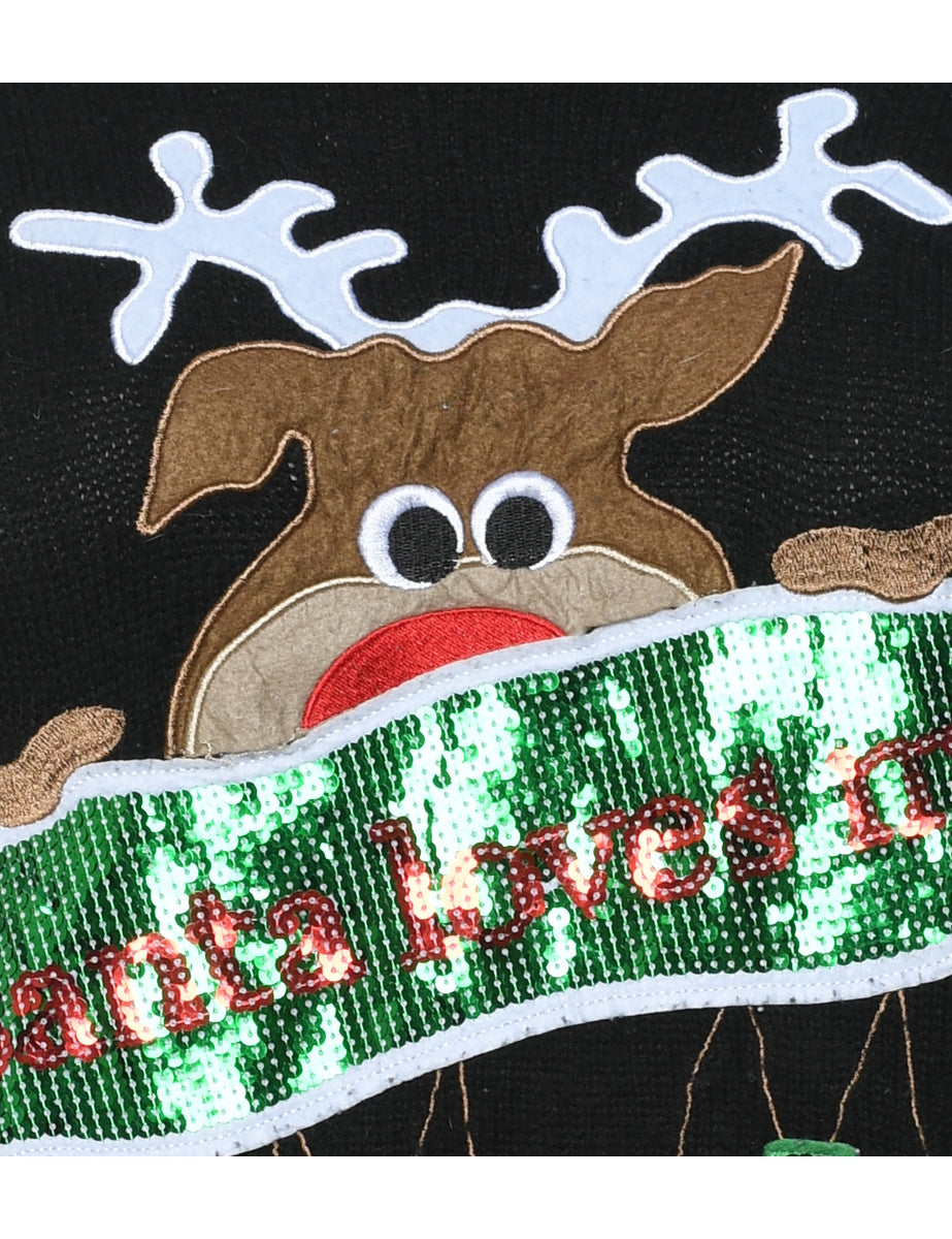 Reindeer Christmas Jumper - S