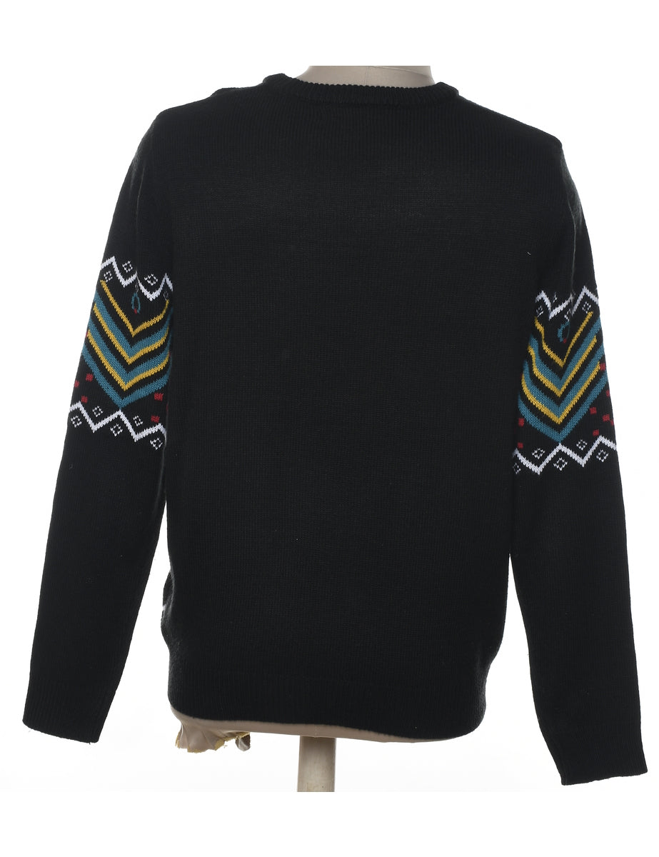 Black Christmas Jumper - L