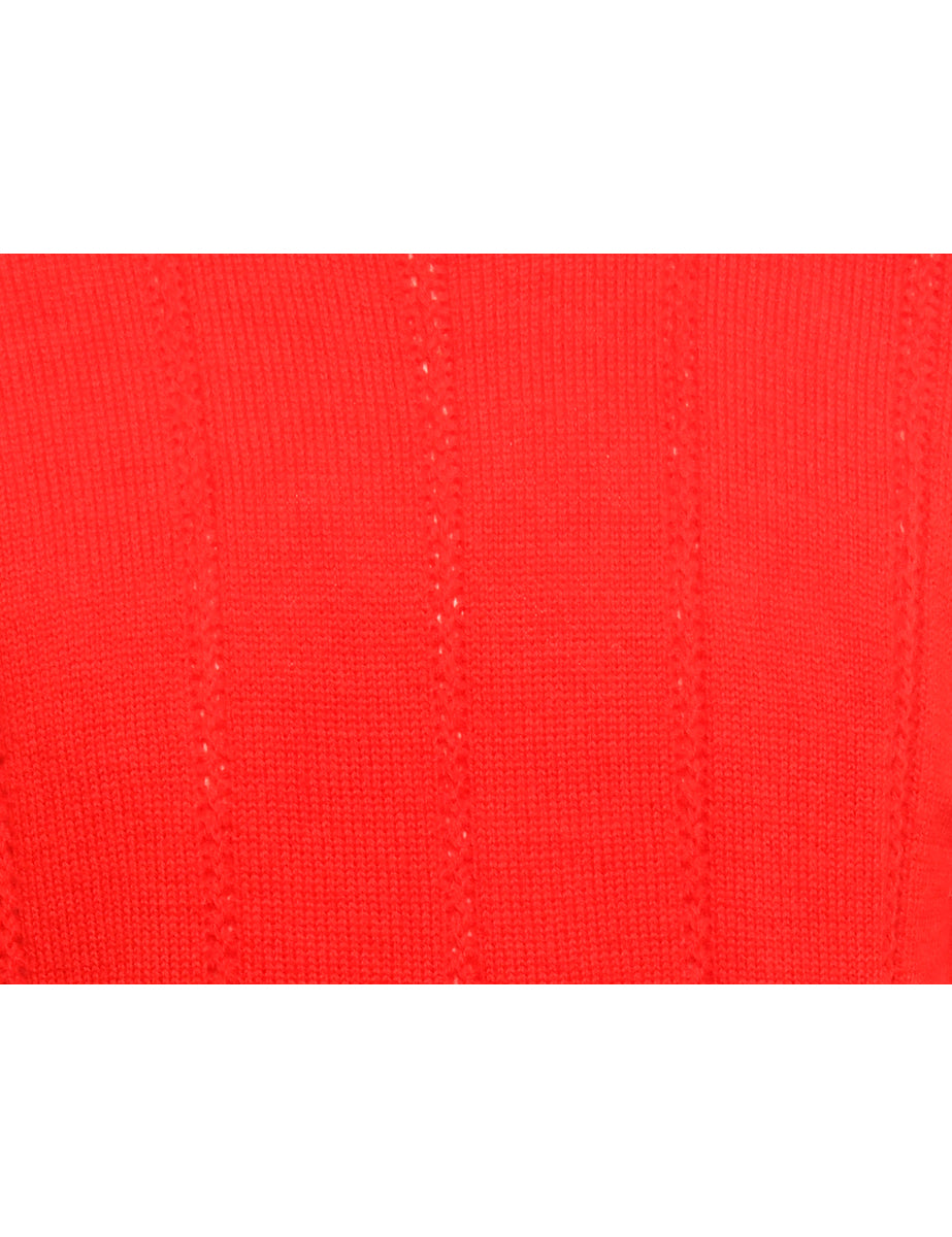 Red Long Sleeved Jumper - M