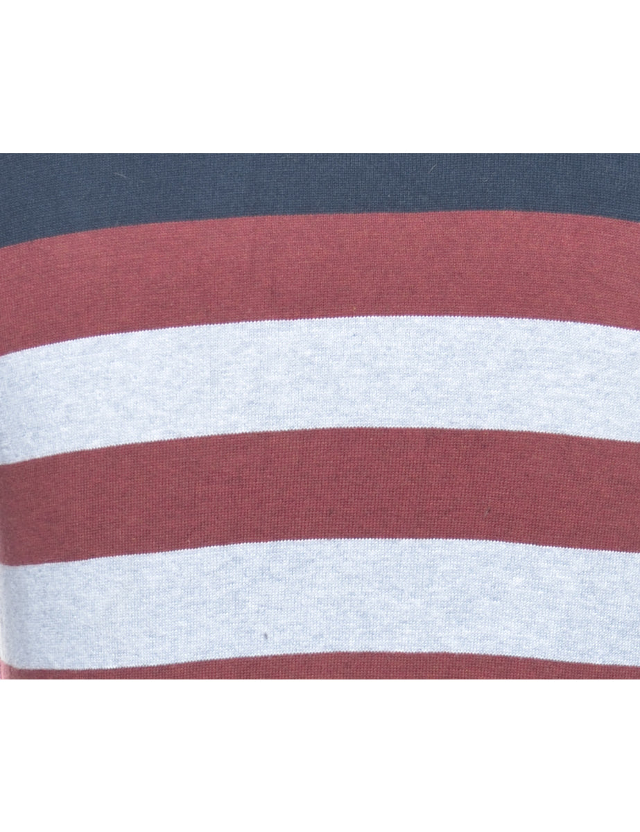 Striped Multi-Colour Knit Jumper - M