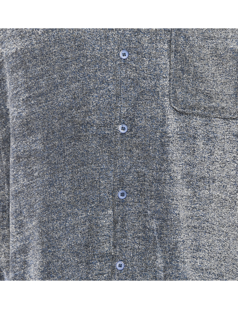 Textured Blue Shirt - L
