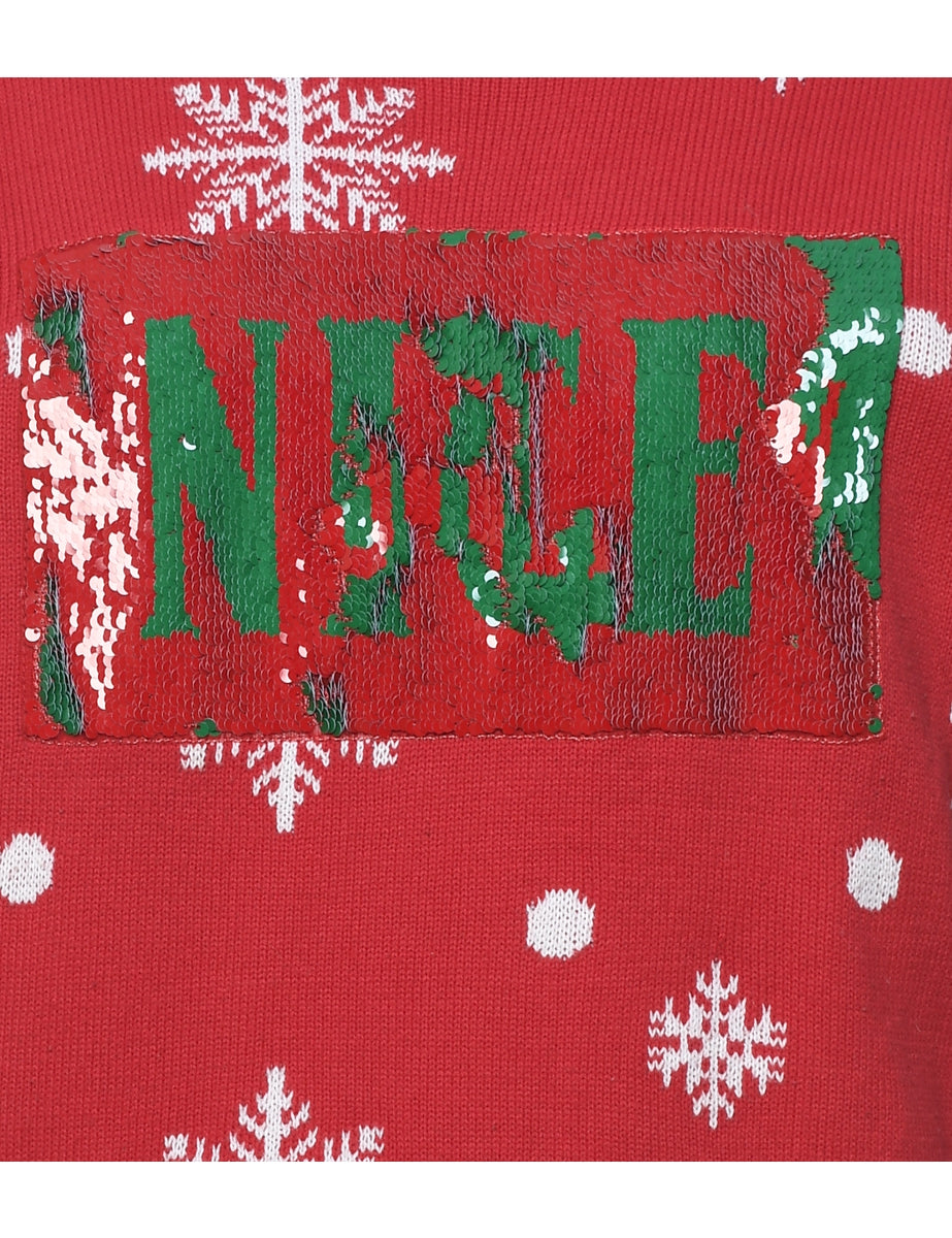 Snowfall Design Christmas Jumper - L
