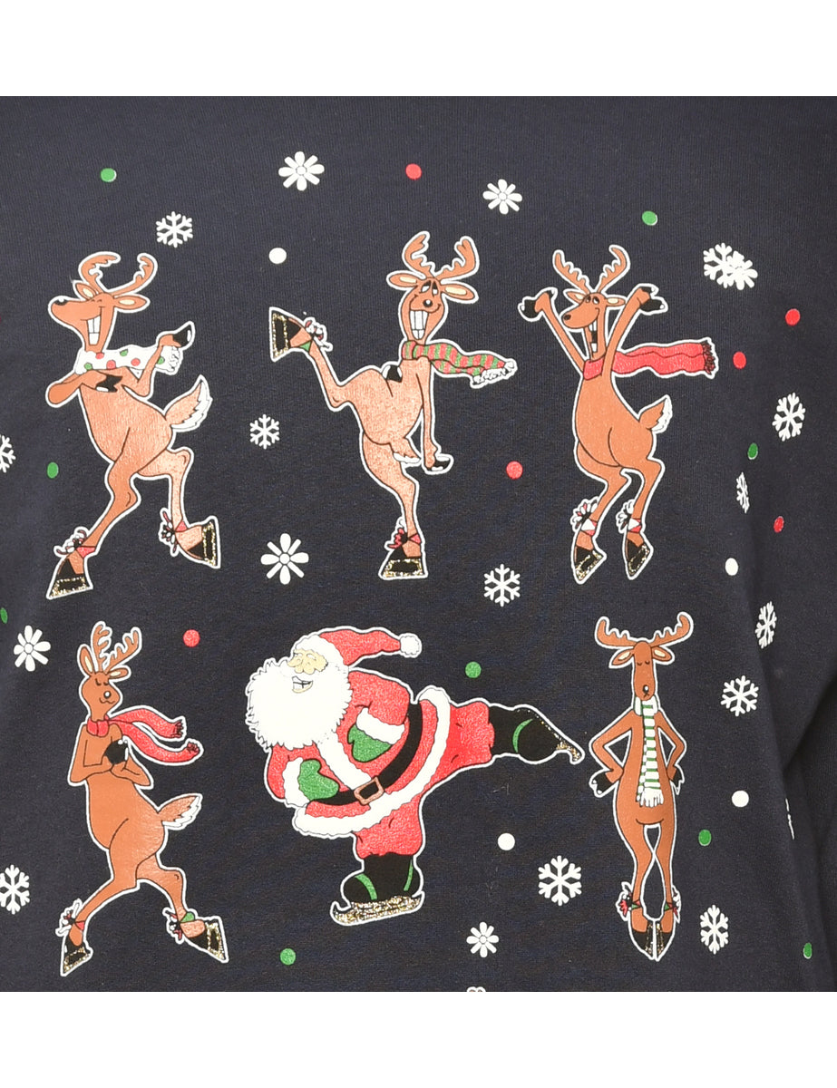 Santa Claus Christmas Sweatshirt - M