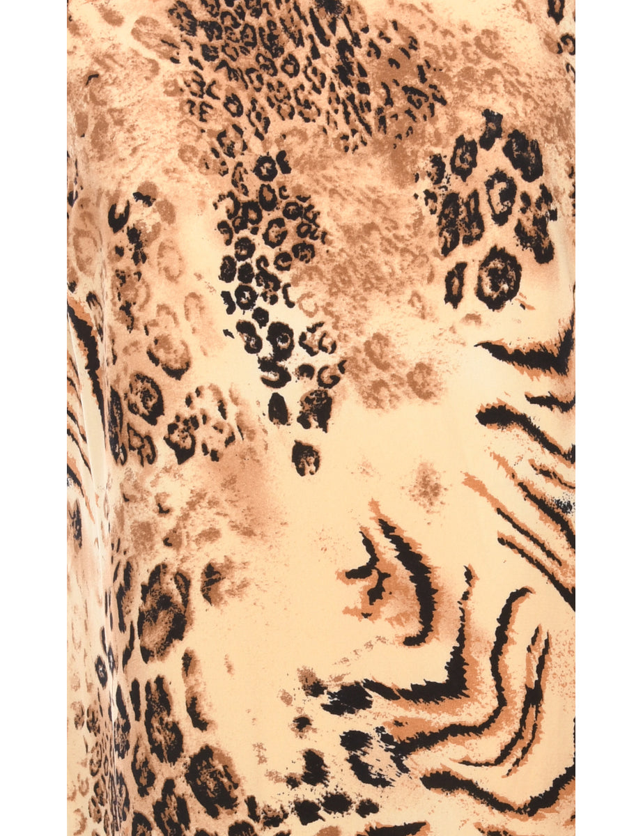 Animal Print Day Dress - L