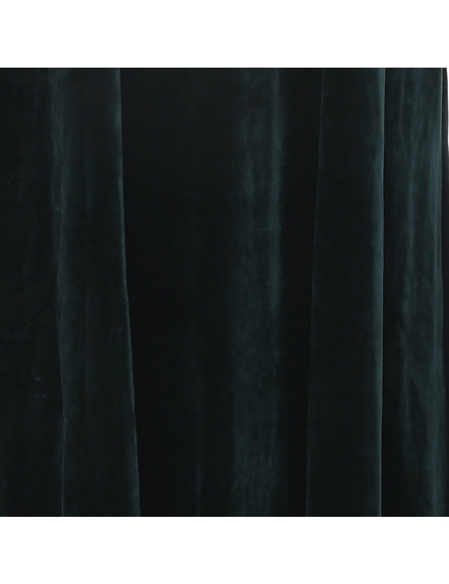 Velvet Dark Green Evening Dress - M