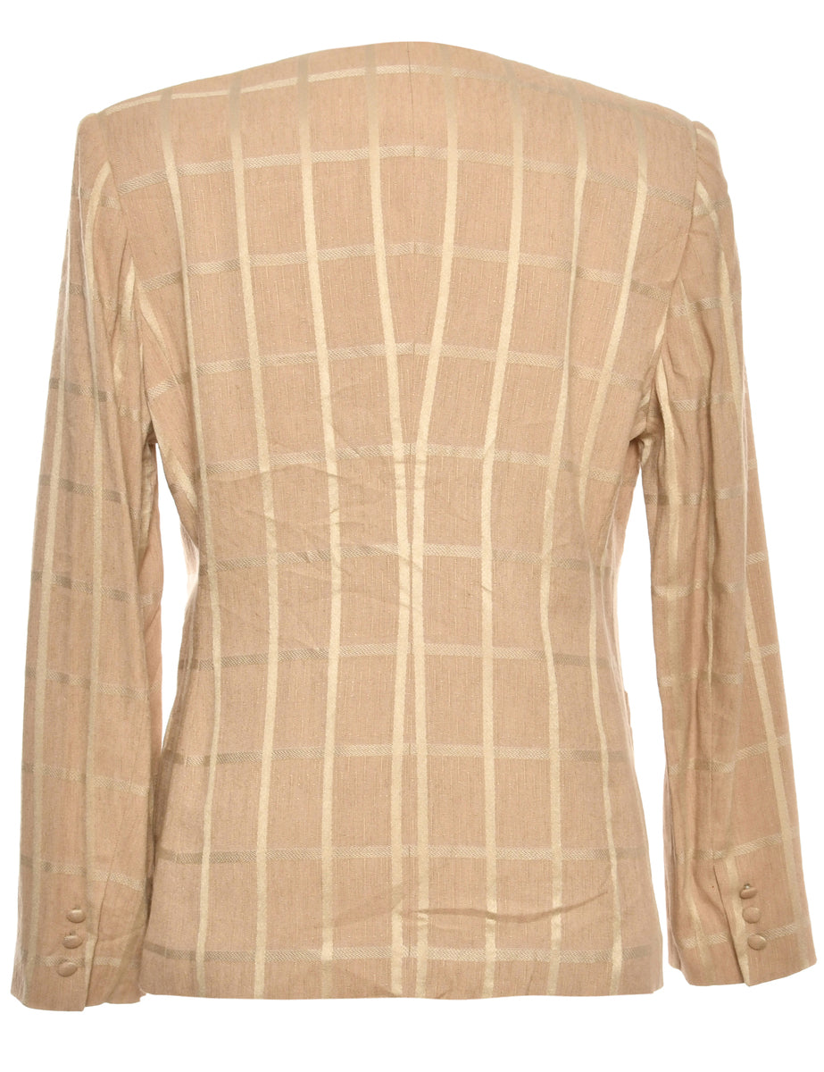 Checked Beige Jacket - XL