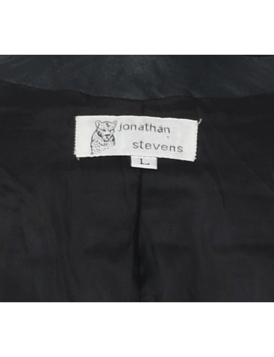 Brown & Black 1980s Contrast Jacket - L