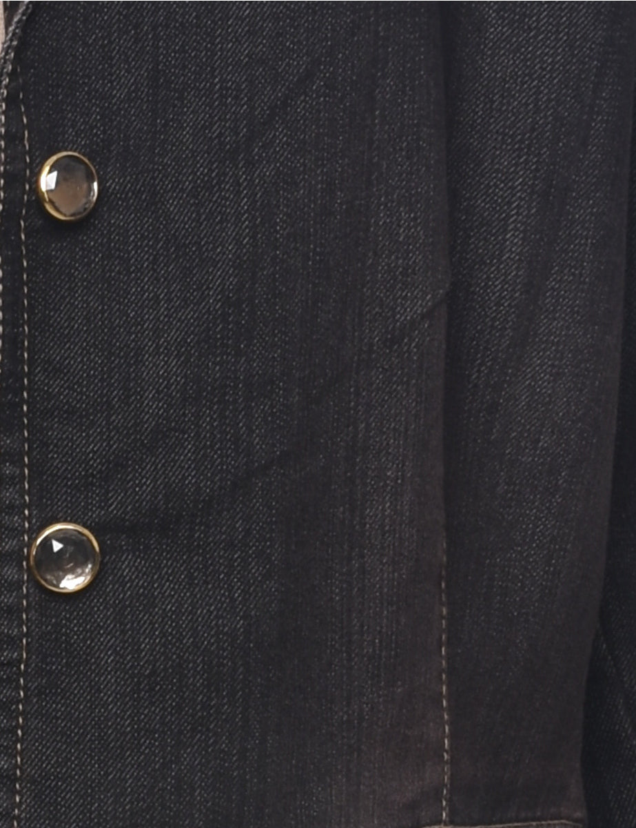 Black Denim Jacket - M
