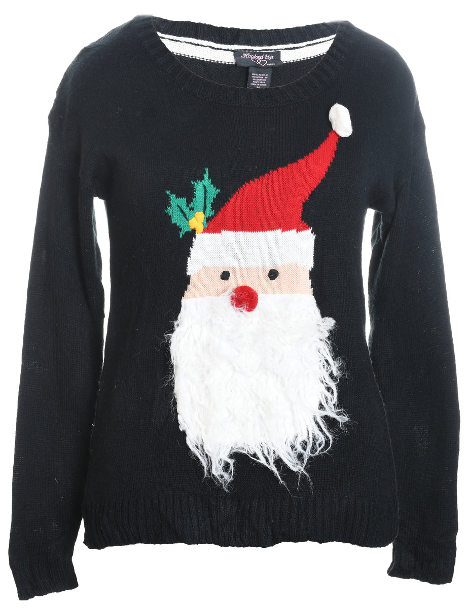 Santa Claus Christmas Jumper - M
