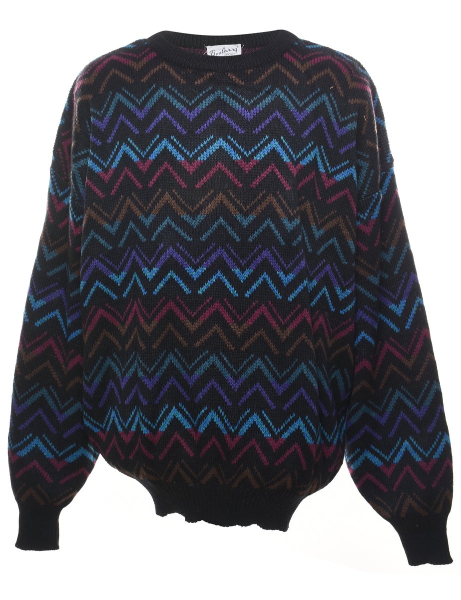 Herringbone Tweed Jumper - XL