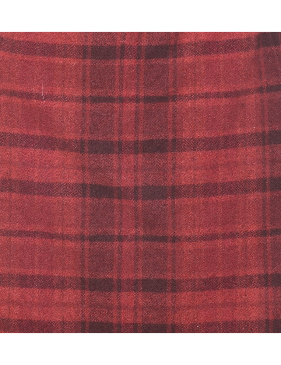 Checked Pencil Skirt - L