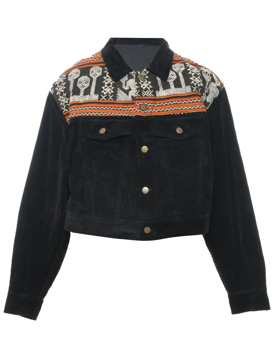 Corduroy Black Jacket - M