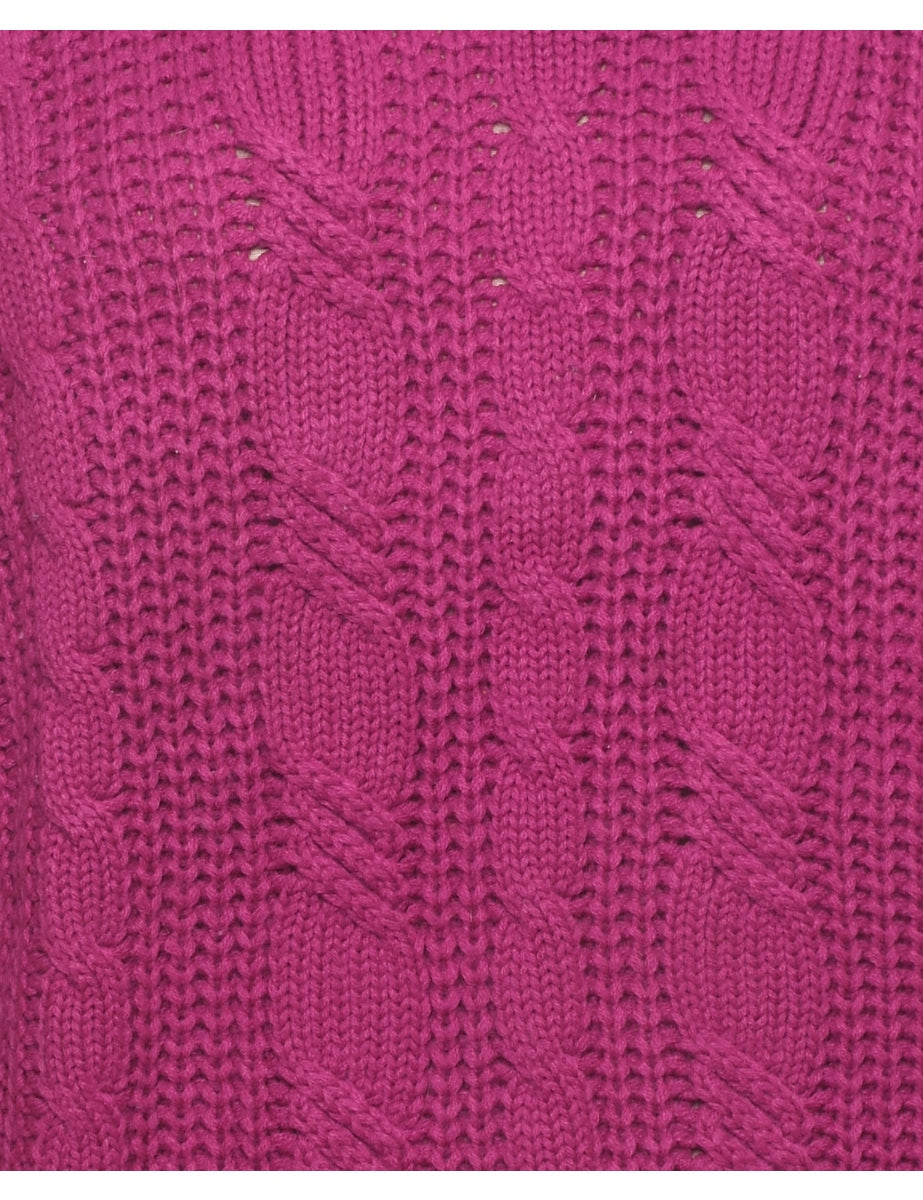Cable Knit Jumper - M