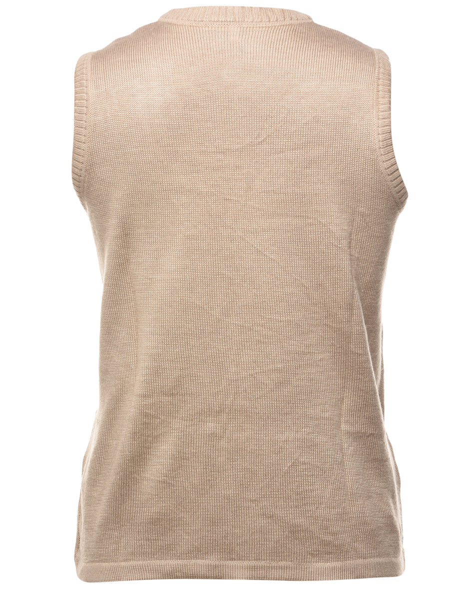 Sleeveless Sweater Vest - L