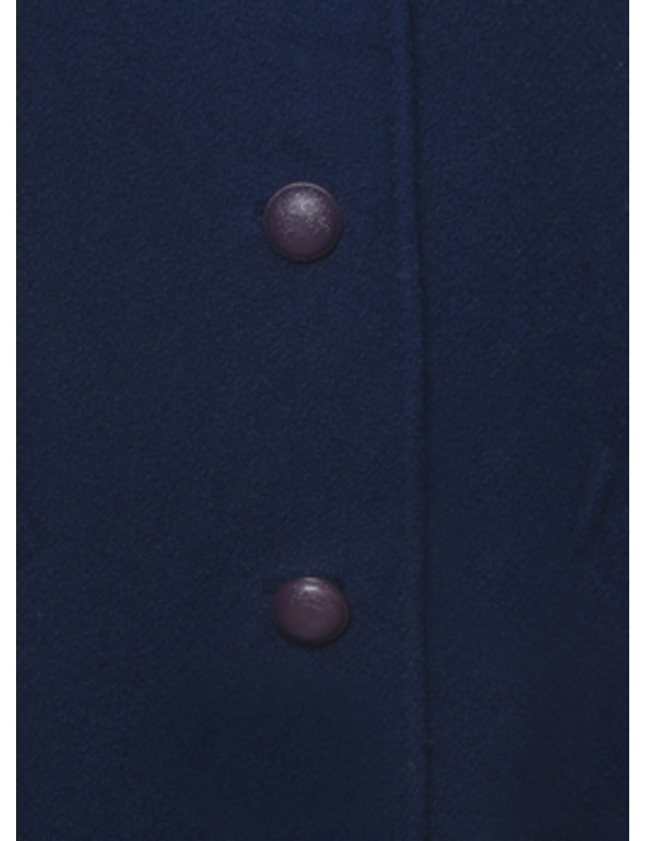 Single Breasted Wool Coat - XL