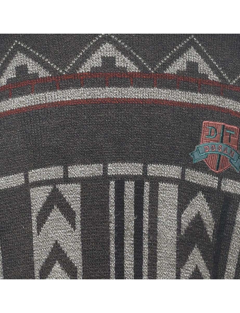 Geometric Pattern Jumper - L
