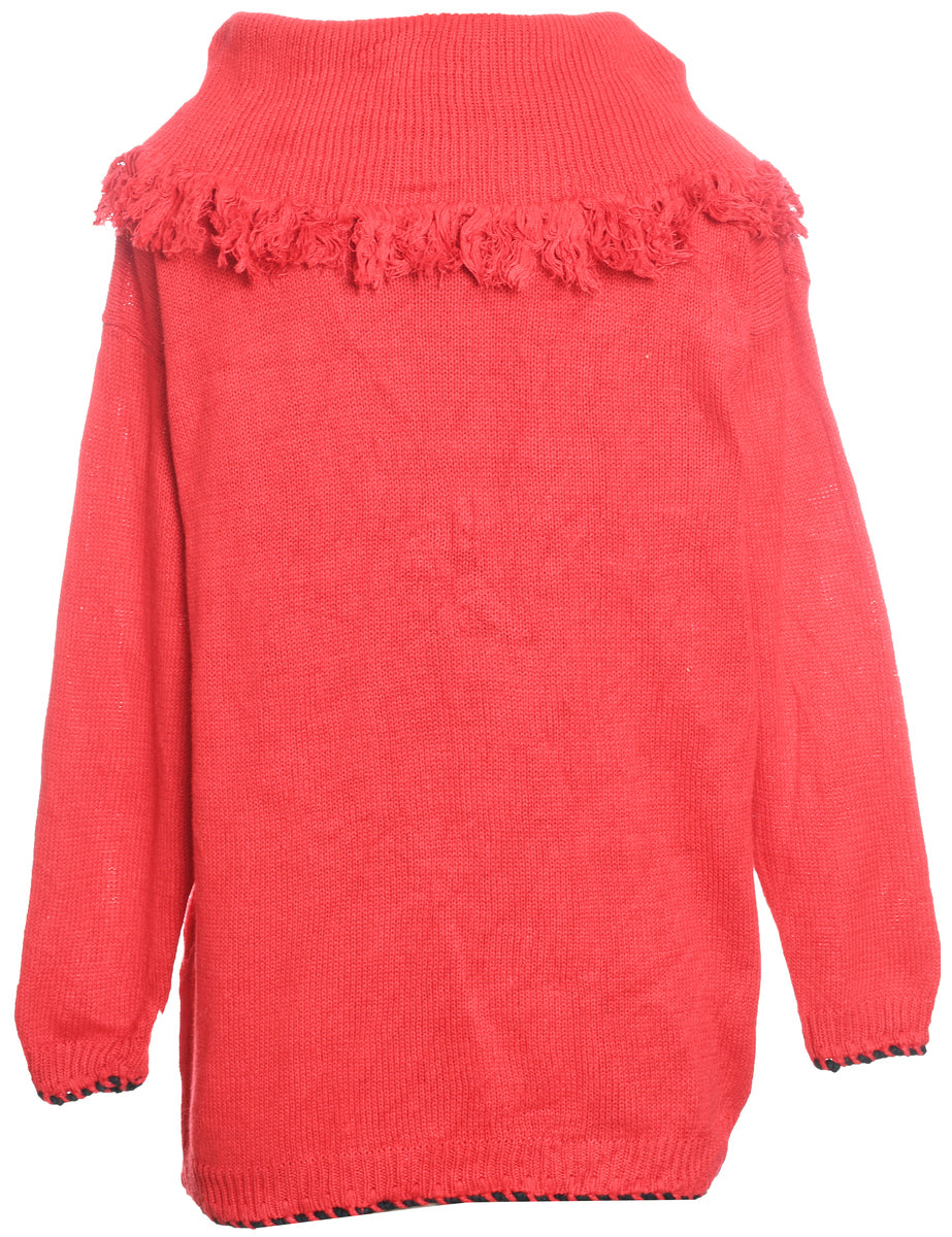 Festive Print Christmas Jumper - M