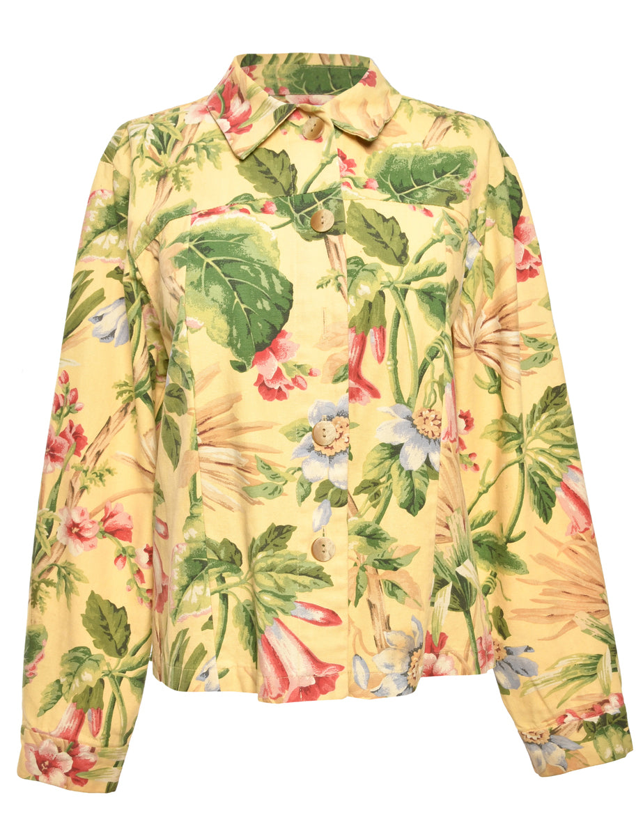 Floral Pattern Jacket - M